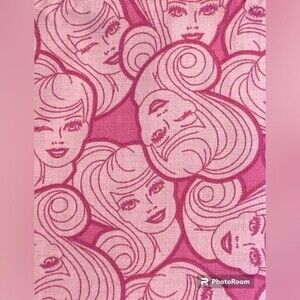 Rare Barbie Packed Head Cotton Retired Fabric one Full Yard 45Lx36H